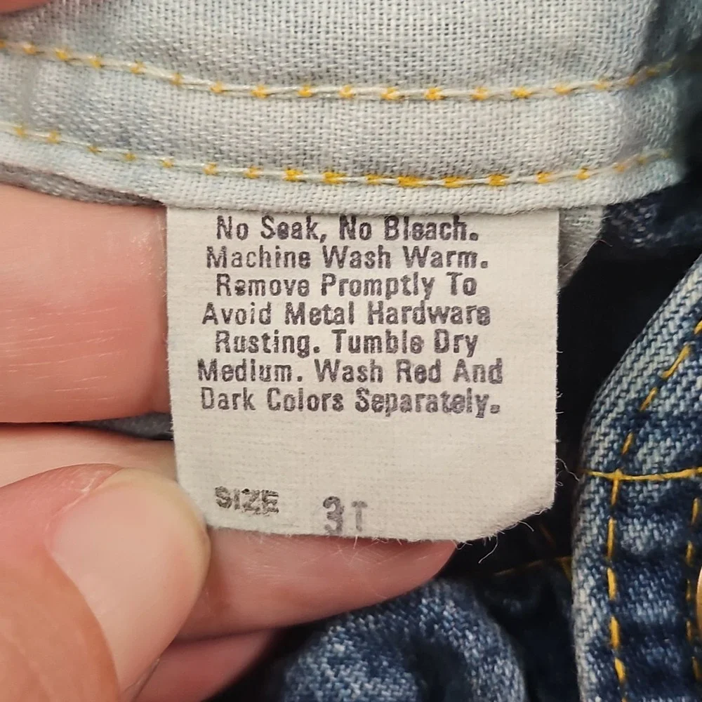 VTG OshKosh Bgosh Vestbak Denim Overalls 3T Blue Made in USA 80s 90s Bibs